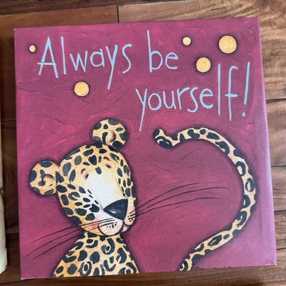 Canvas Print Wall Art Kids Room Nursery Animals Inspirational Quotes Set of 6 - Picture 6 of 9